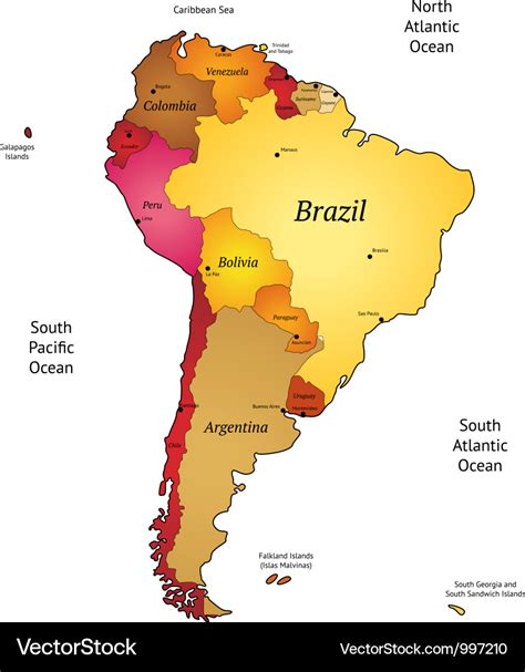 Political Map of Latin America